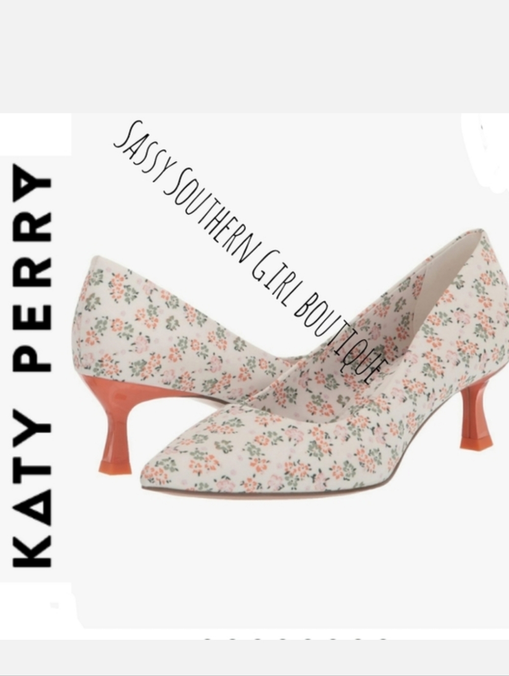 🆕⭐Katy Perry White country chick floral pump